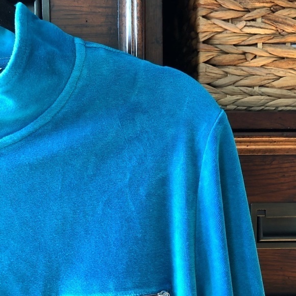 Blast teal velvet zip up jacket in size L - Picture 3 of 5